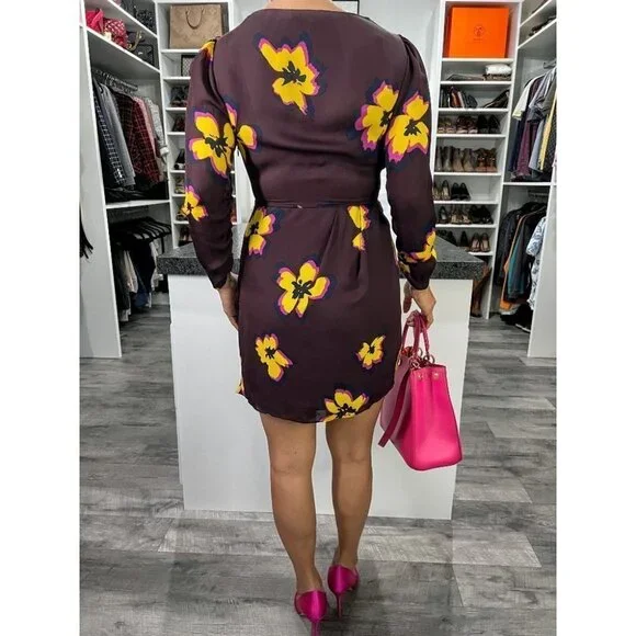 A.L.C. Floral Maroon Grace Dress $495